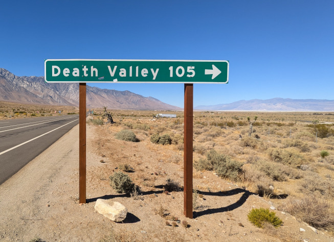 on the new routing of US 395 near Olancha